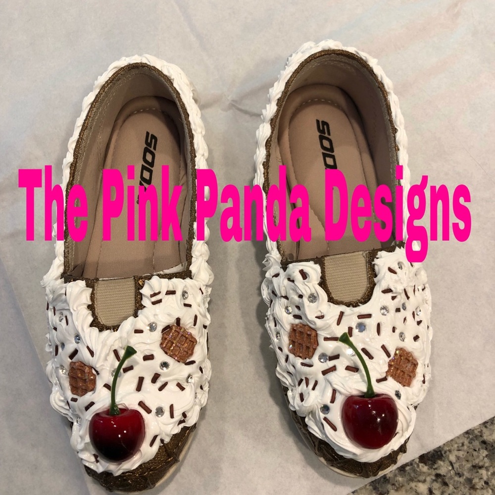 Handmade ice cream sundae shoes dessert shoes